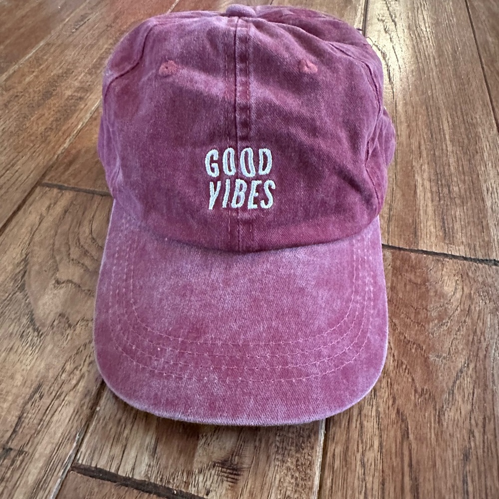 Heather Redish Pink 'Good Vibes' Cap